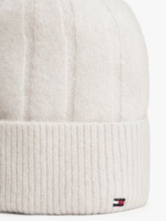 Hilfiger Flag Fluffy Beanie With Wool — White 3