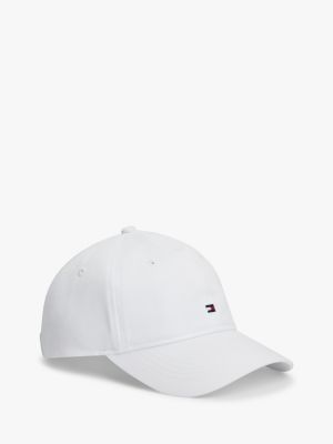 white hilfiger flag weiche baseball-cap für damen - tommy hilfiger