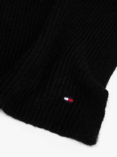 Hilfiger Flag Fluffy Scarf With Wool — Black 2