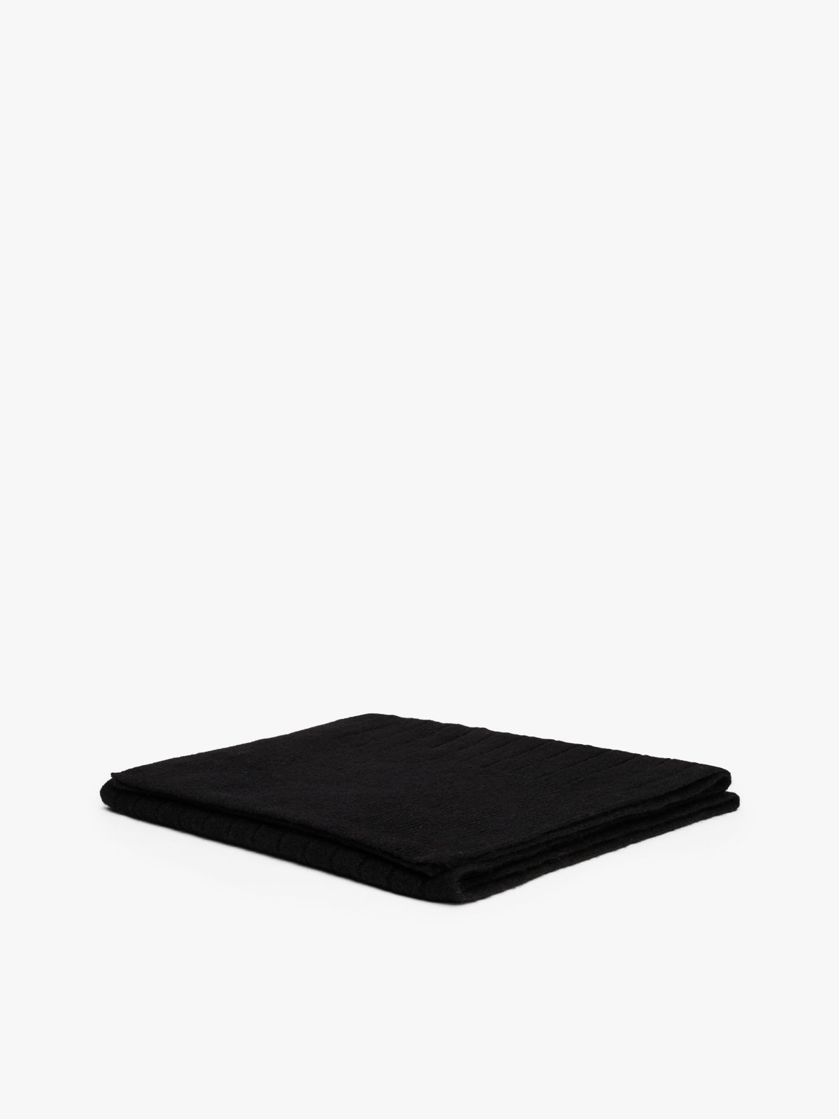 Hilfiger Flag Fluffy Scarf With Wool — Black