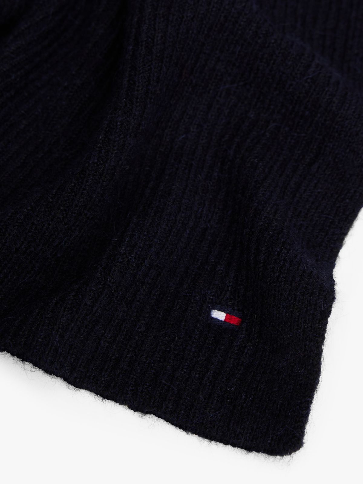 Hilfiger Flag Fluffy Scarf With Wool — Blue