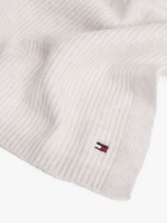 Hilfiger Flag Fluffy Scarf With Wool — White 2