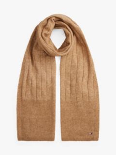 Hilfiger Flag Fluffy Scarf With Wool — Beige 1