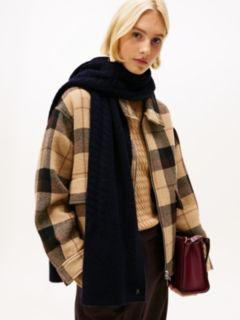 Chic Cable Knit Fluffy Scarf — Blue 4