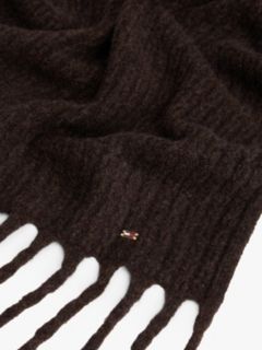 Hilfiger Metal Flag Cable Knit Scarf — Grey 2