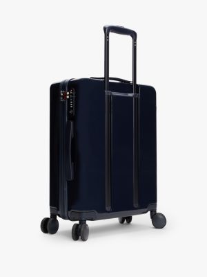valise cabine rigide brillante bleu pour femmes tommy hilfiger