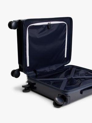 valise cabine rigide brillante bleu pour femmes tommy hilfiger