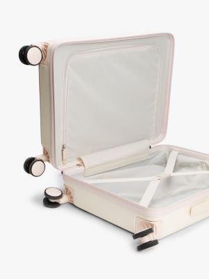 valise cabine rigide brillante bleu pour femmes tommy hilfiger