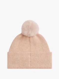 Chic Metallic Pom Pom Beanie — Pink 2
