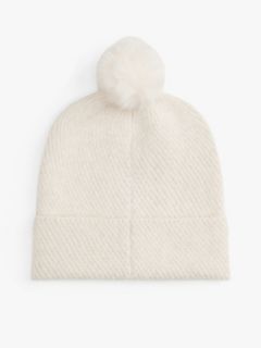 Chic Metallic Pom Pom Beanie — Beige 2