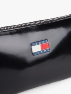 Essential Logo Shiny Shoulder Bag — Black 3