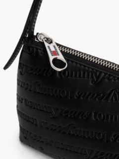 Debossed Logo Shoulder Bag — Black 3