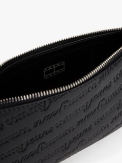 Debossed Logo Shoulder Bag — Black 4