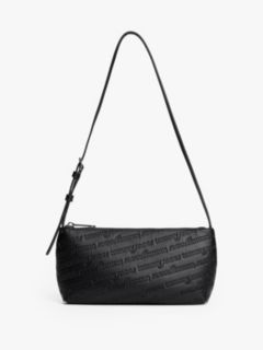 Debossed Logo Shoulder Bag — Black 1