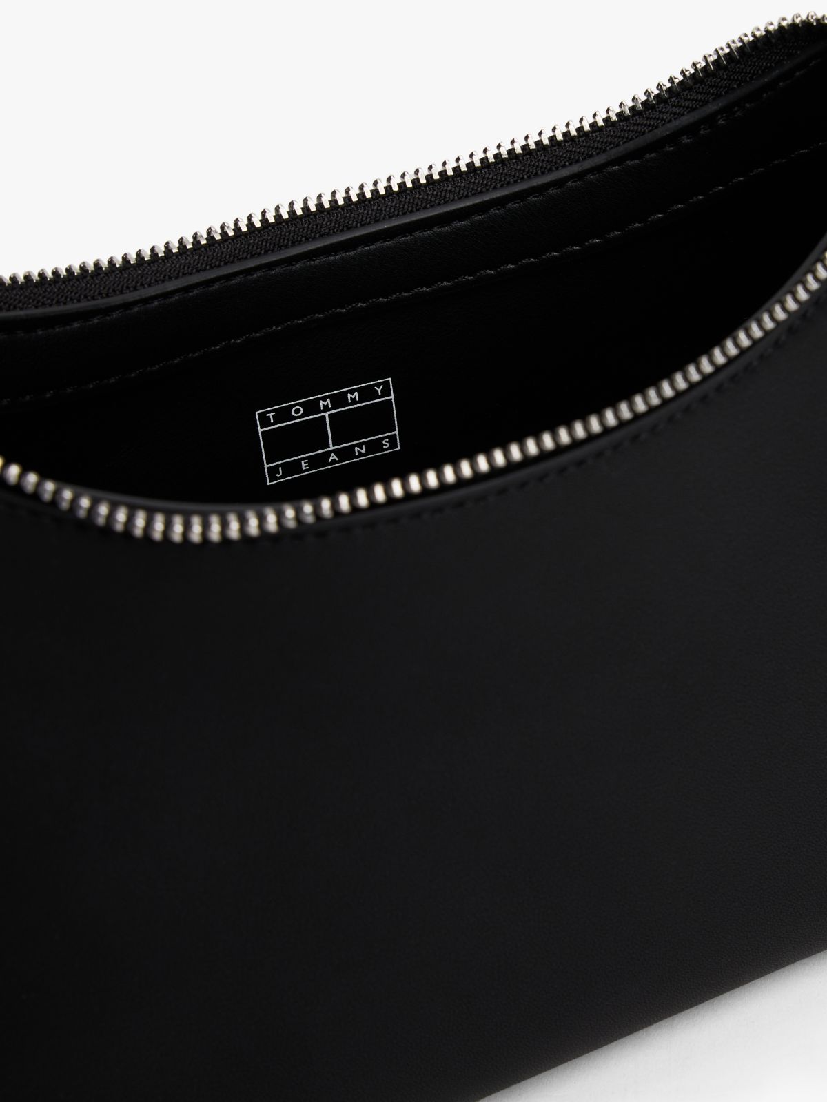 Logo Plaque Shoulder Bag — Black