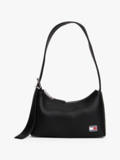 Logo Plaque Shoulder Bag — Black 1