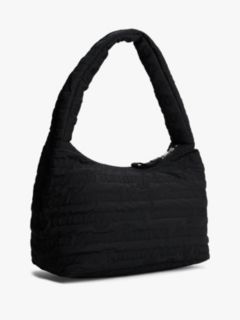 Logo Quilted Hobo Bag — Black 2