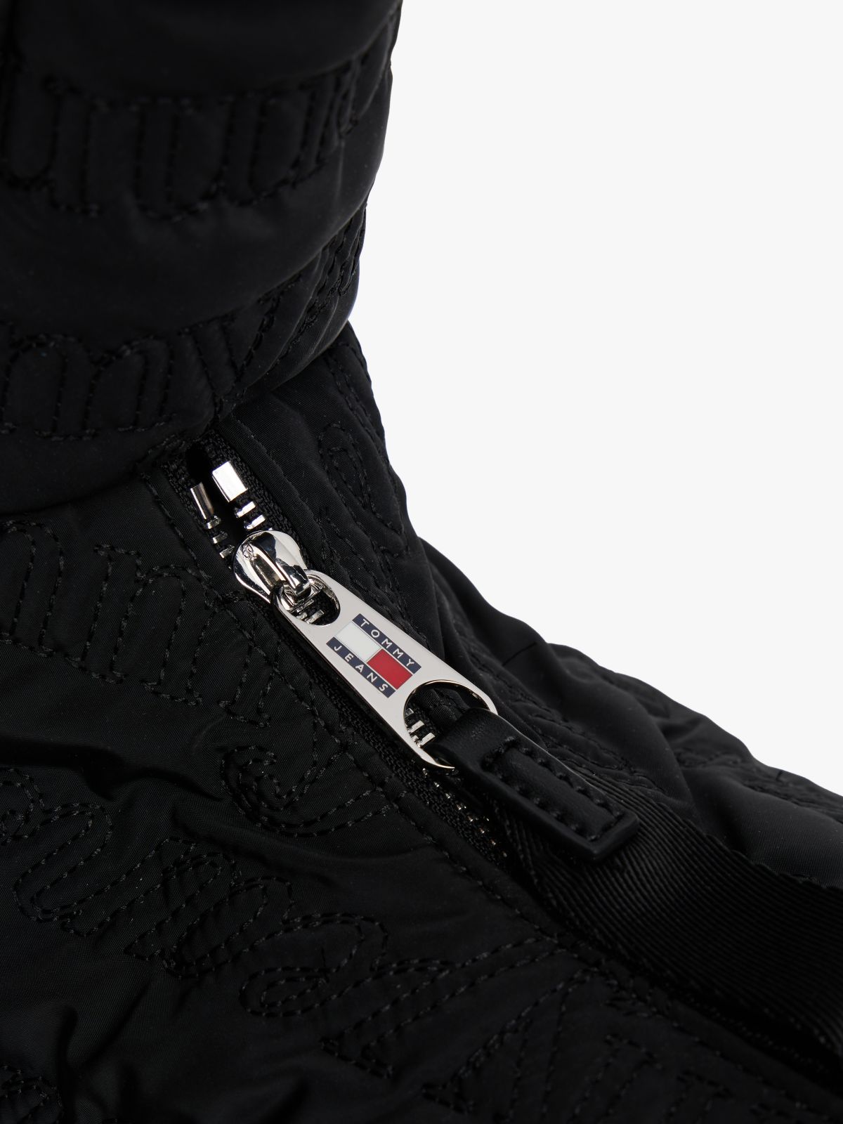 Logo Quilted Hobo Bag — Black