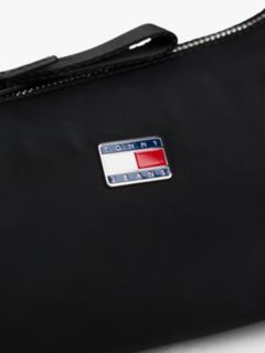 Logo Plaque Padded Shoulder Bag — Black 3