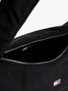Logo Plaque Padded Hobo Bag — Black 4