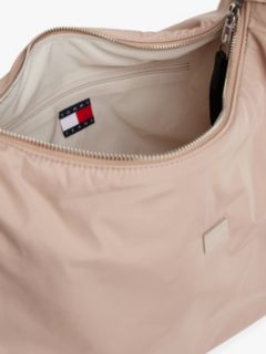 Logo Plaque Padded Hobo Bag — Beige 4