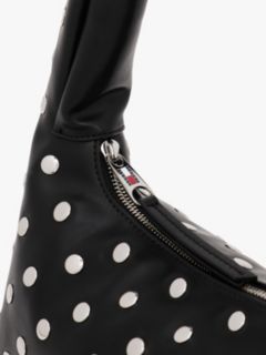 Metal Stud Shoulder Bag — Black 3