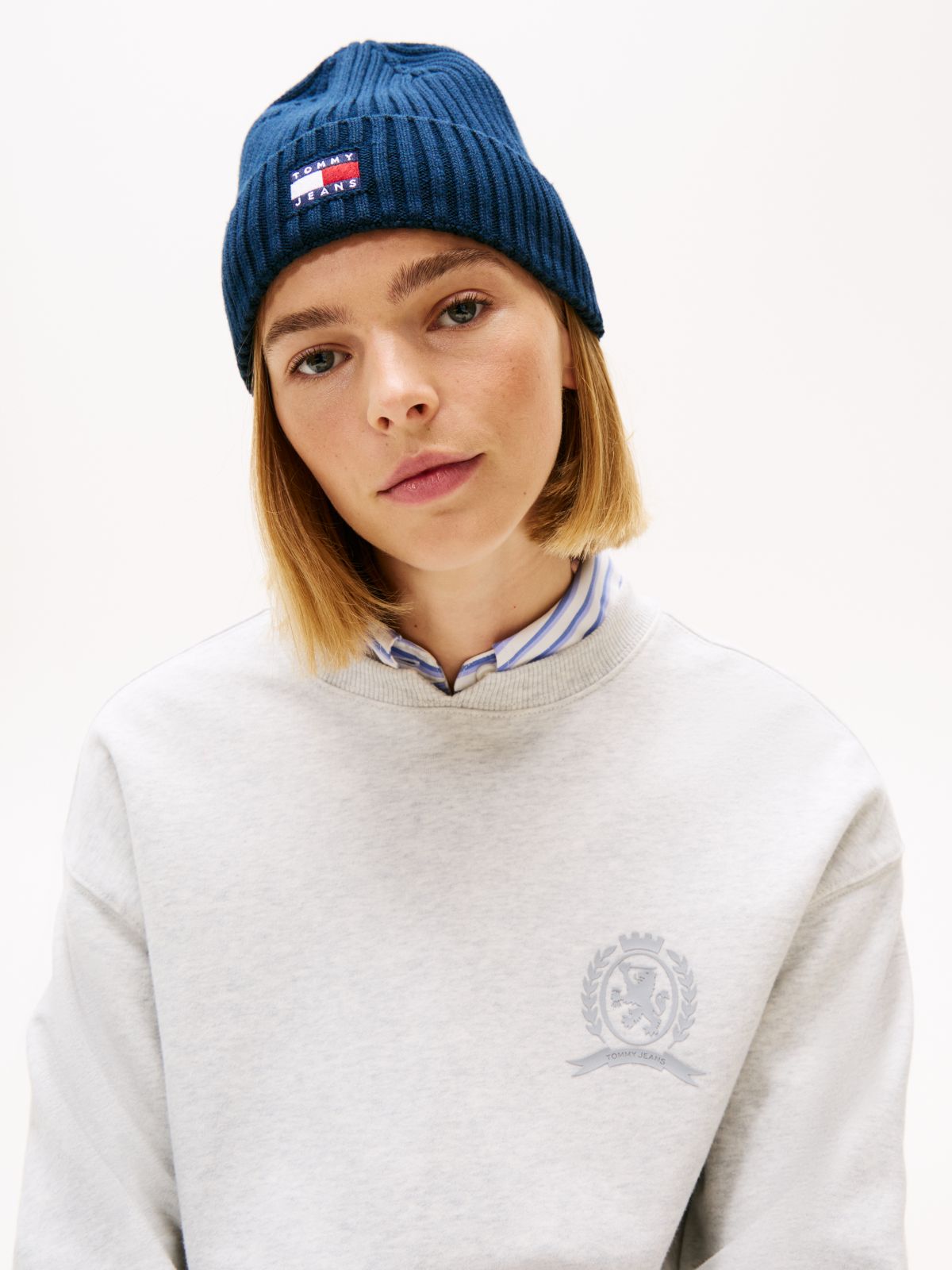 Heritage Logo Knit Beanie — Blue