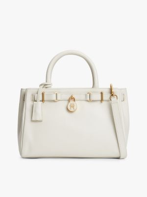beige the american icon tote-bag aus leder für damen - tommy hilfiger