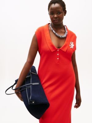 blue the runway collection crochet tote bag for women tommy hilfiger