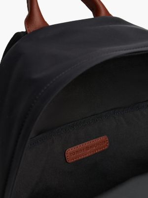 black th monogram dome backpack for women tommy hilfiger