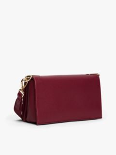 TH Monogram Pebble Grain Crossbody Bag — Red 2