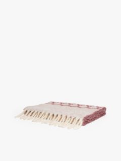 Fair Isle Wool Blend Scarf — Beige 3