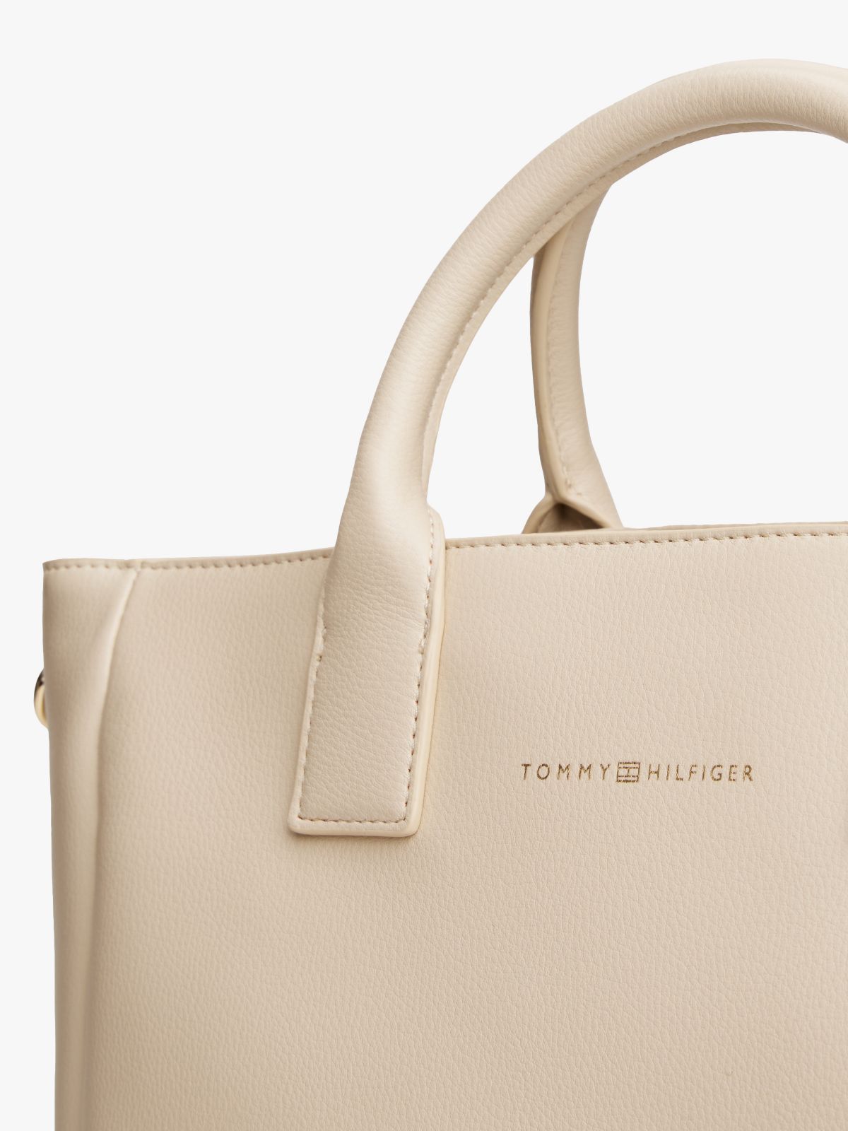 Casual Logo Webbing Crossbody Tote Bag — Beige