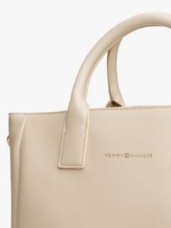 Casual Logo Webbing Crossbody Tote Bag — Beige 3