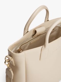 Casual Logo Webbing Crossbody Tote Bag — Beige 4