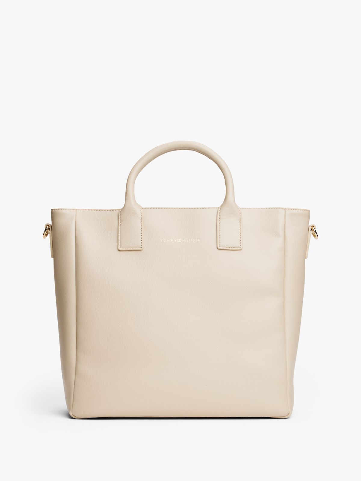 Casual Logo Webbing Crossbody Tote Bag — Beige