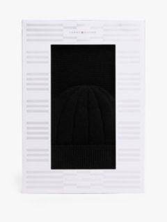 Fluffy Beanie And Scarf Gift Box — Black 1