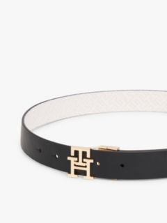 TH Monogram Reversible Leather Belt — Black 5