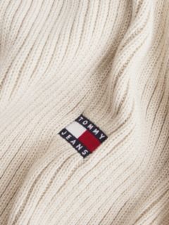 Heritage Rib-Knit Scarf — Beige 2