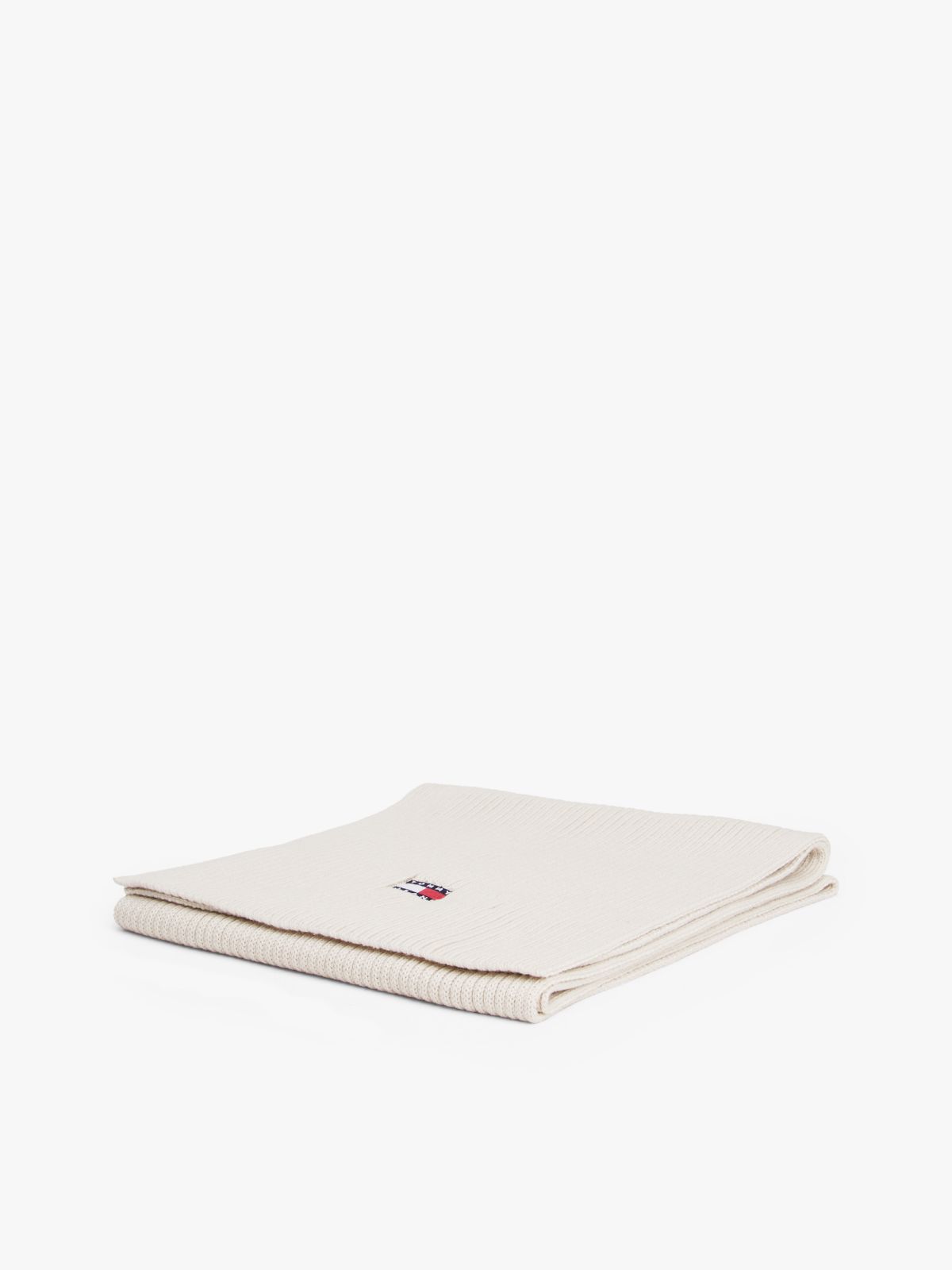 Heritage Rib-Knit Scarf — Beige