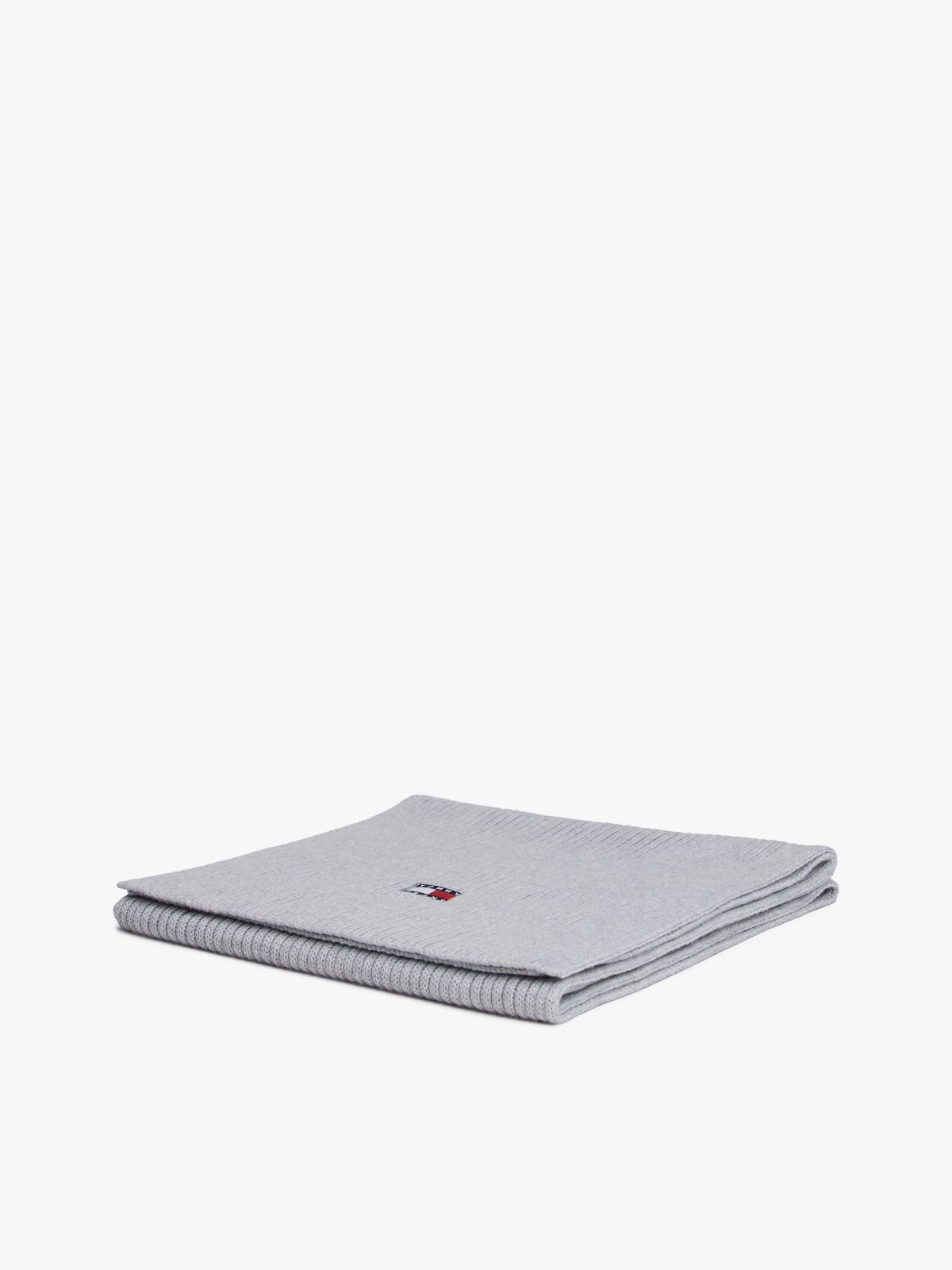 Heritage Rib-Knit Scarf — Grey