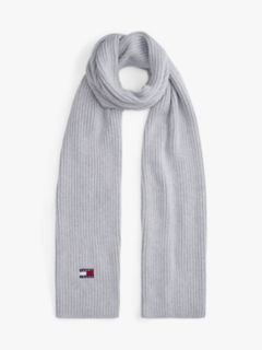Heritage Rib-Knit Scarf — Grey 1