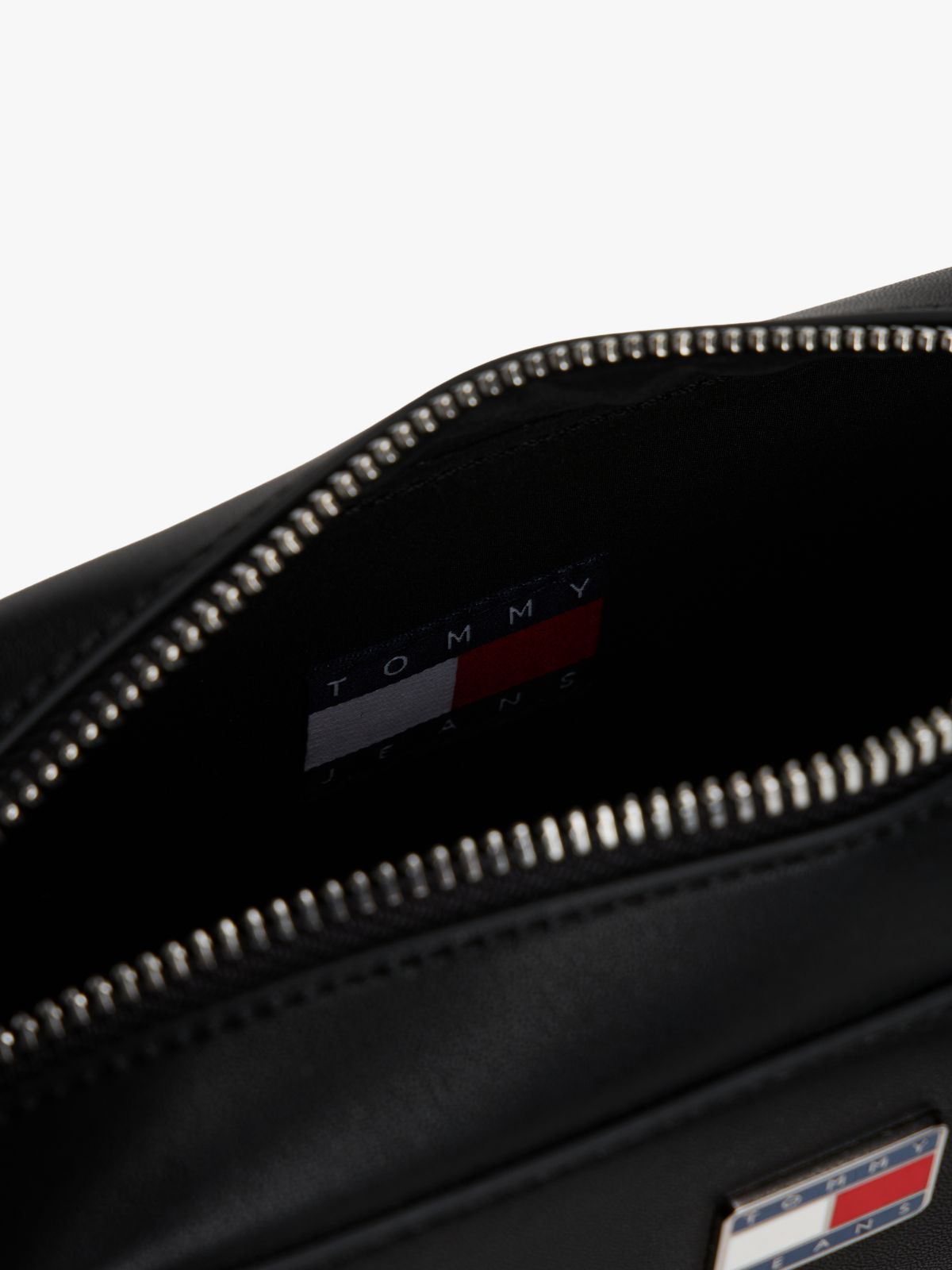 Essential Metal Logo Crossbody Camera Bag — Black