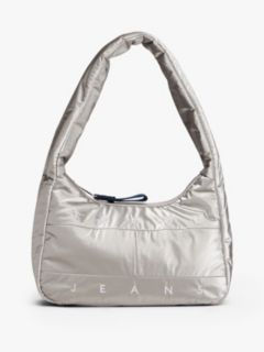 Archive Logo Metallic Padded Shoulder Bag — Grey 1