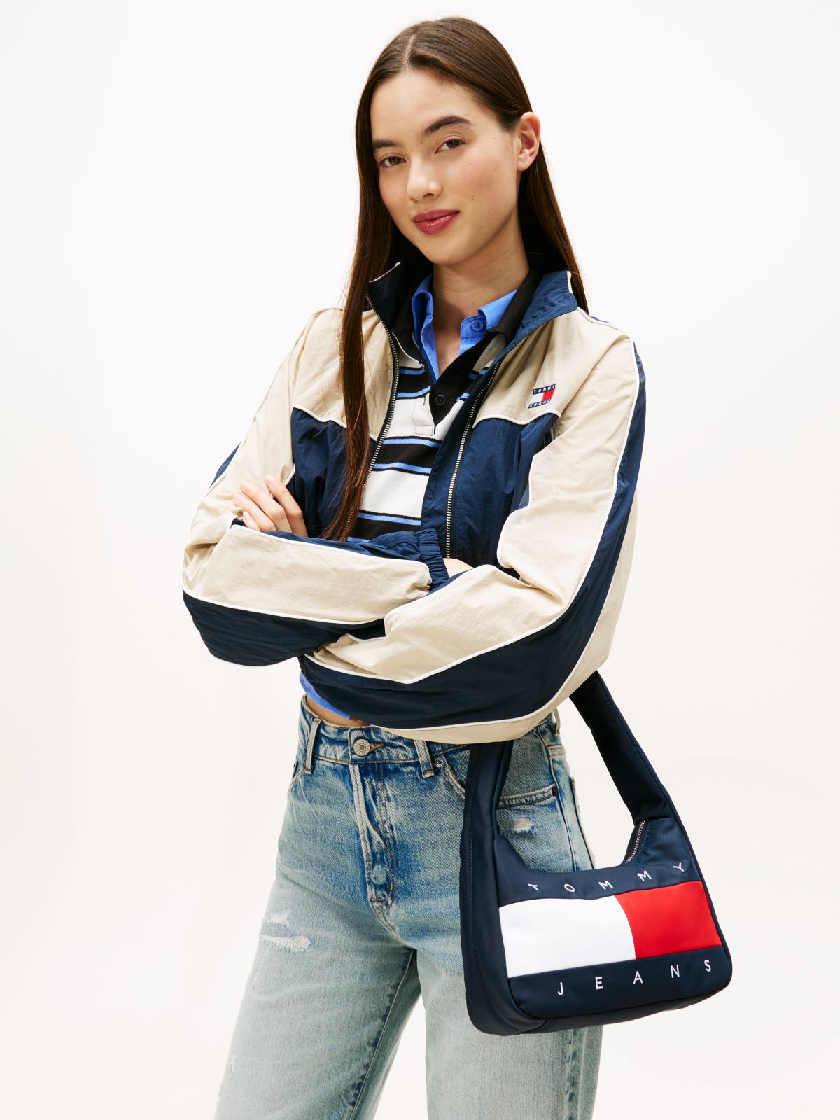 Archive Logo Shoulder Bag — Blue