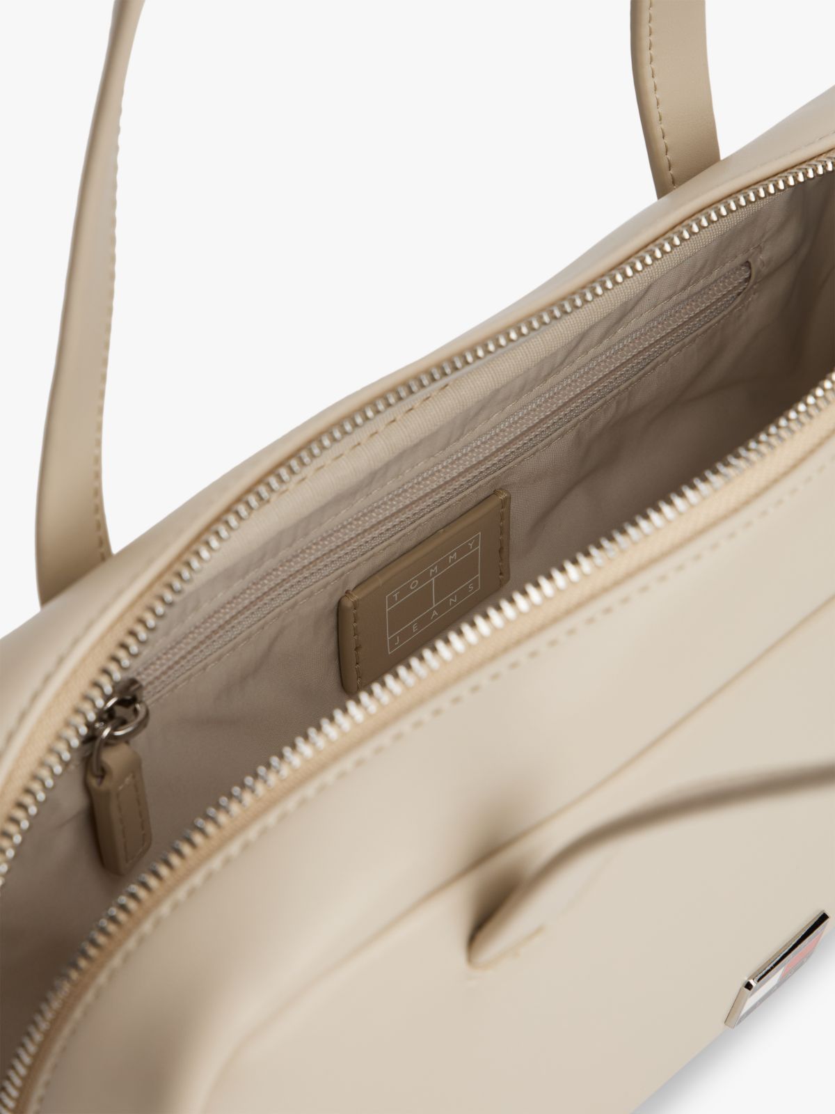 City Logo Shoulder Bag — Beige