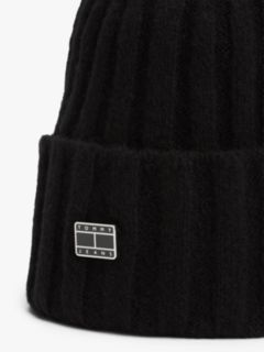 Heritage Plaque Wool Blend Beanie — Black 3