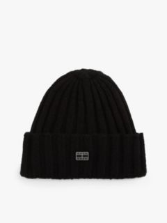 Heritage Plaque Wool Blend Beanie — Black 1