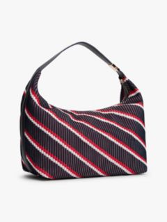 TH Monogram Signature Knit Hobo Bag — Blue 2