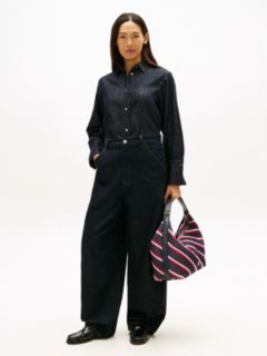 TH Monogram Signature Knit Hobo Bag — Blue 5